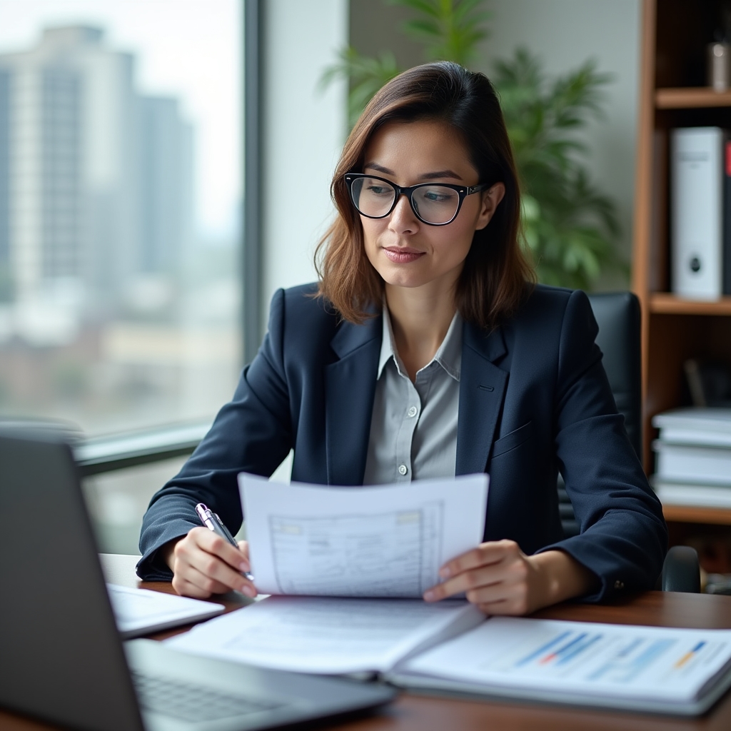 Специалист проводит экспертизу технической документации