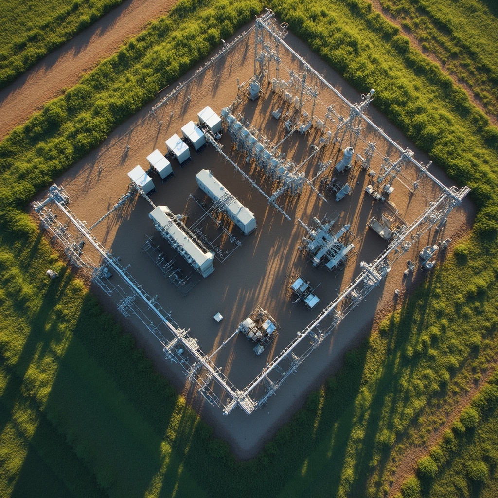 Энергетическая подстанция с электрическим оборудованием